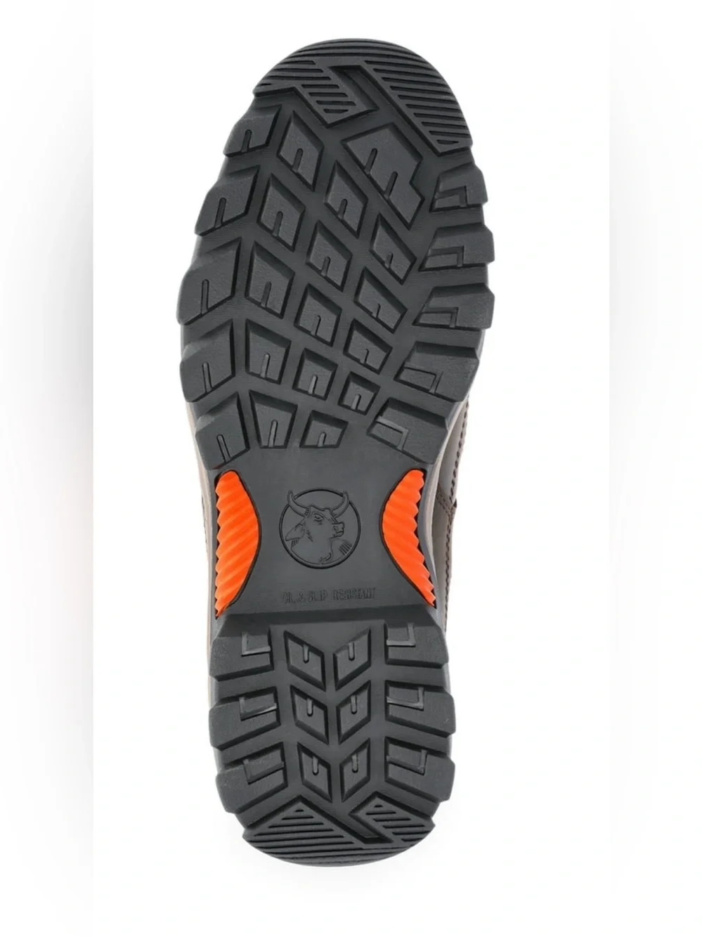 Brahma Brown and Black Waterproof Hiking Boot with Orange Accents